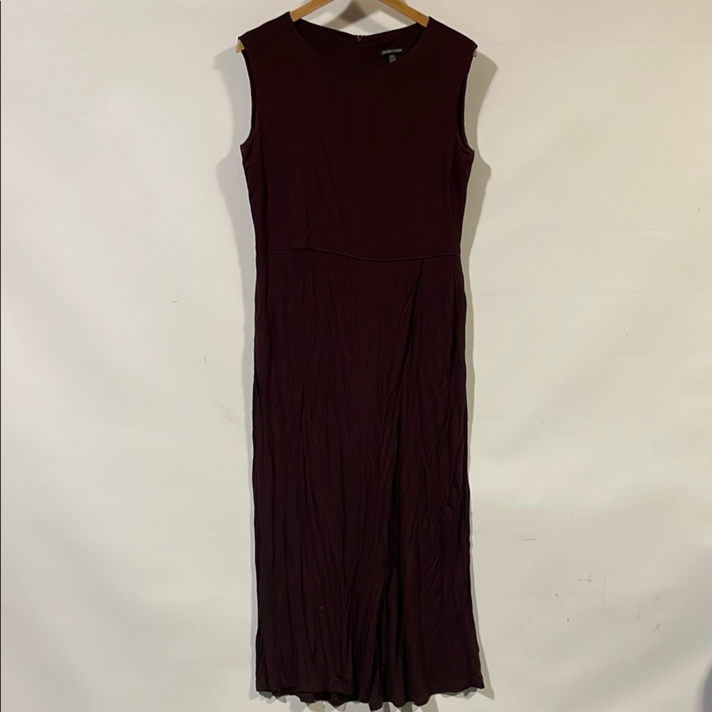 Eileen fisher Elegant Sleeveless Burgundy romper Dress